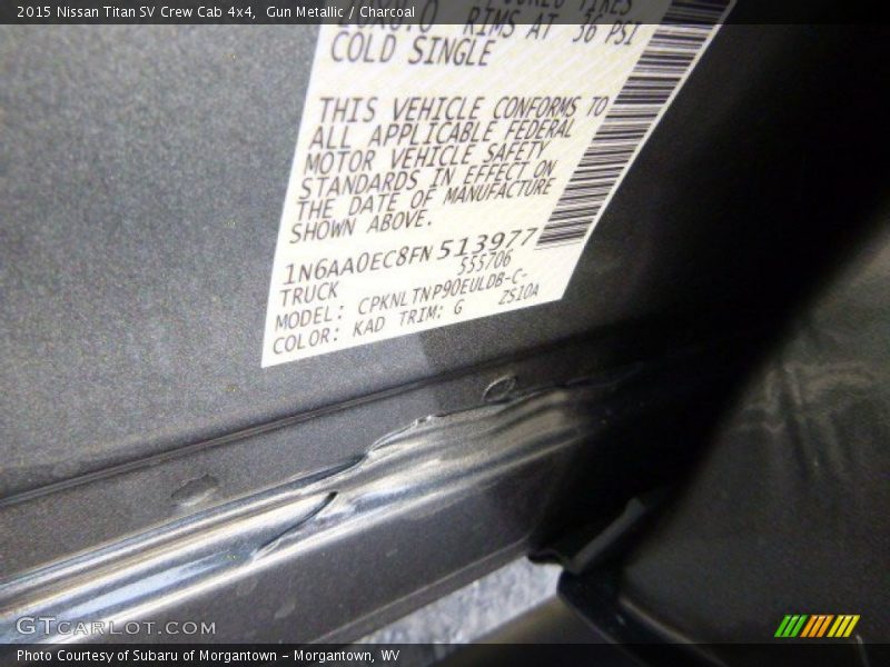 Gun Metallic / Charcoal 2015 Nissan Titan SV Crew Cab 4x4