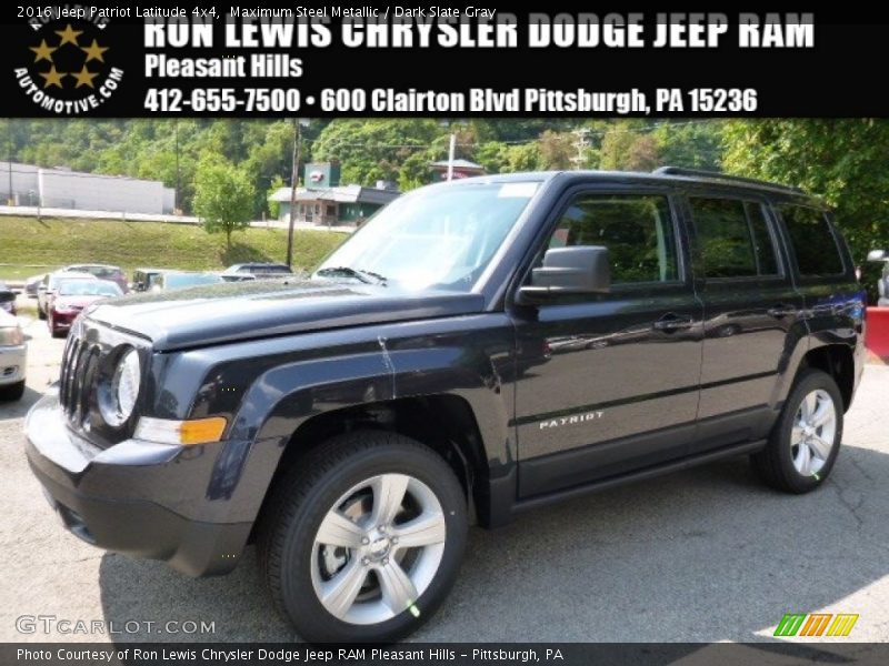 Maximum Steel Metallic / Dark Slate Gray 2016 Jeep Patriot Latitude 4x4