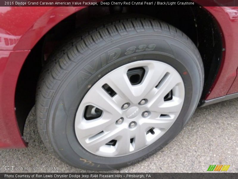 Deep Cherry Red Crystal Pearl / Black/Light Graystone 2016 Dodge Grand Caravan American Value Package