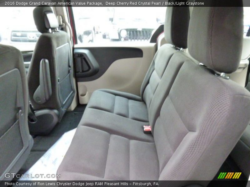 Deep Cherry Red Crystal Pearl / Black/Light Graystone 2016 Dodge Grand Caravan American Value Package