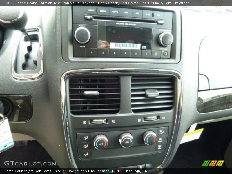 Deep Cherry Red Crystal Pearl / Black/Light Graystone 2016 Dodge Grand Caravan American Value Package