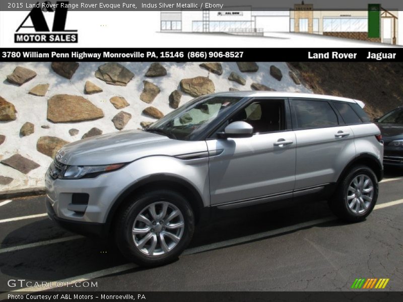 Indus Silver Metallic / Ebony 2015 Land Rover Range Rover Evoque Pure