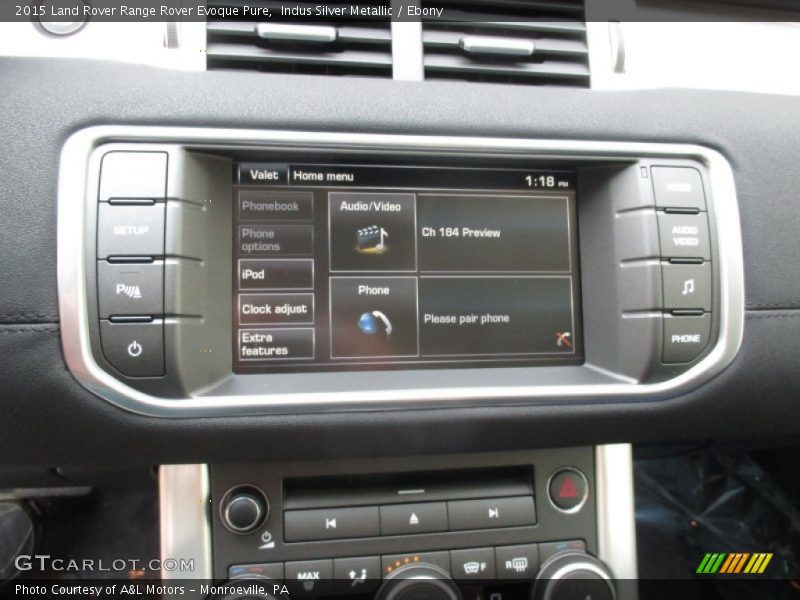 Indus Silver Metallic / Ebony 2015 Land Rover Range Rover Evoque Pure