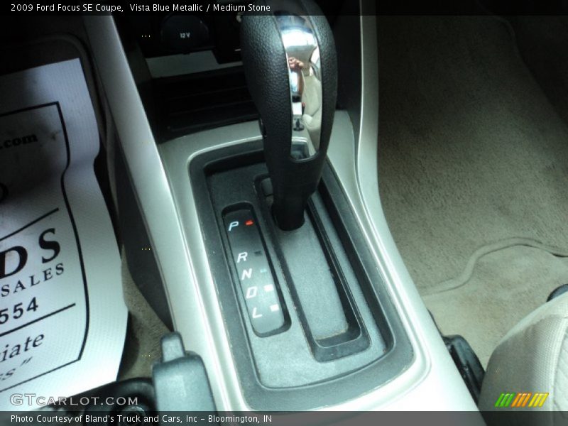 Vista Blue Metallic / Medium Stone 2009 Ford Focus SE Coupe