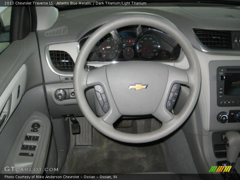 Atlantis Blue Metallic / Dark Titanium/Light Titanium 2013 Chevrolet Traverse LS