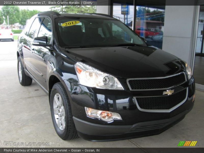 Black Granite Metallic / Ebony 2012 Chevrolet Traverse LT