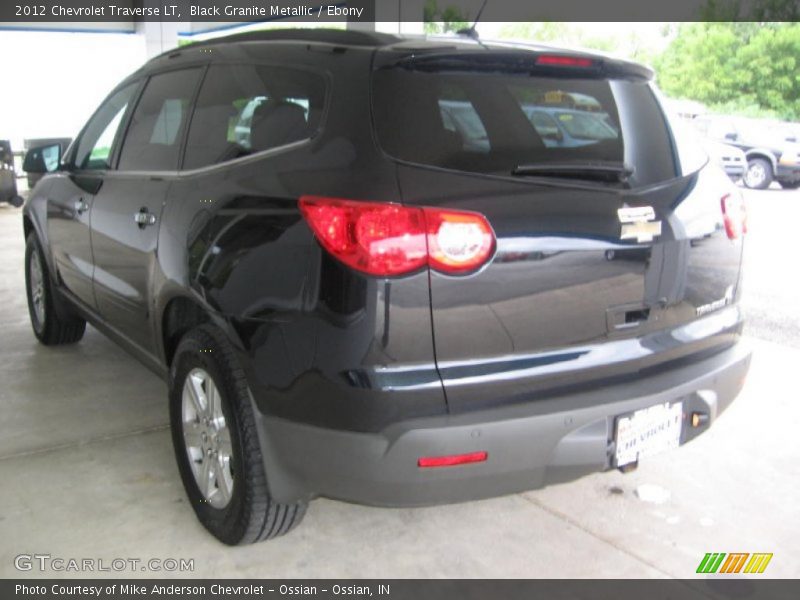 Black Granite Metallic / Ebony 2012 Chevrolet Traverse LT