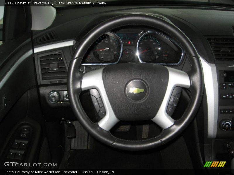 Black Granite Metallic / Ebony 2012 Chevrolet Traverse LT