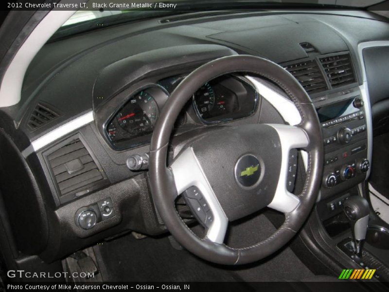 Black Granite Metallic / Ebony 2012 Chevrolet Traverse LT