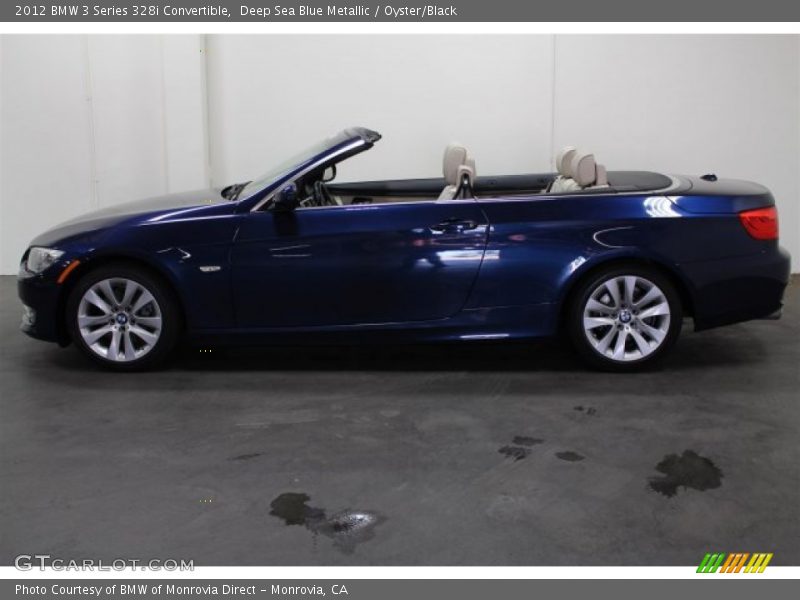 Deep Sea Blue Metallic / Oyster/Black 2012 BMW 3 Series 328i Convertible