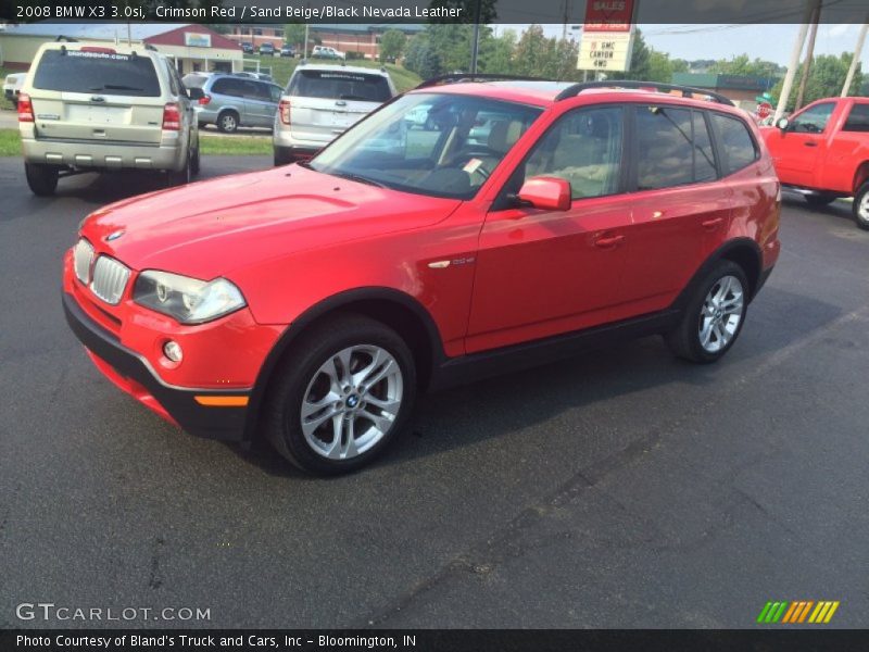 Crimson Red / Sand Beige/Black Nevada Leather 2008 BMW X3 3.0si