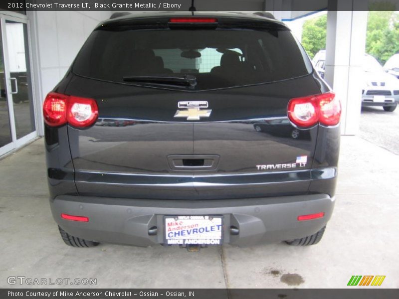Black Granite Metallic / Ebony 2012 Chevrolet Traverse LT