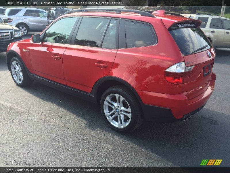 Crimson Red / Sand Beige/Black Nevada Leather 2008 BMW X3 3.0si