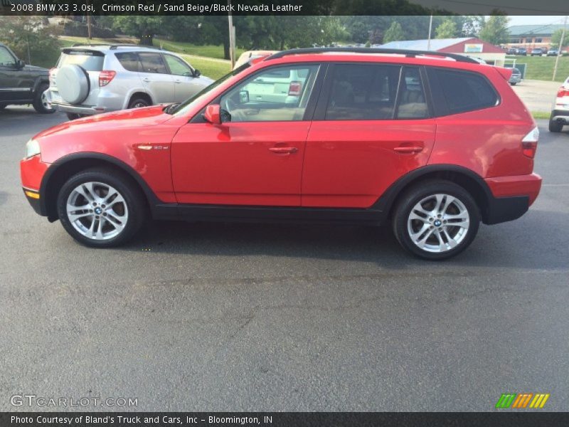 Crimson Red / Sand Beige/Black Nevada Leather 2008 BMW X3 3.0si
