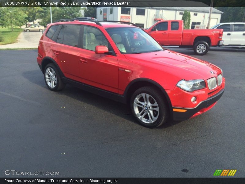 Crimson Red / Sand Beige/Black Nevada Leather 2008 BMW X3 3.0si