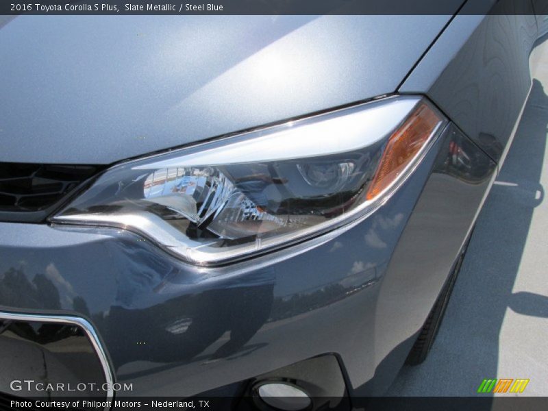 Slate Metallic / Steel Blue 2016 Toyota Corolla S Plus