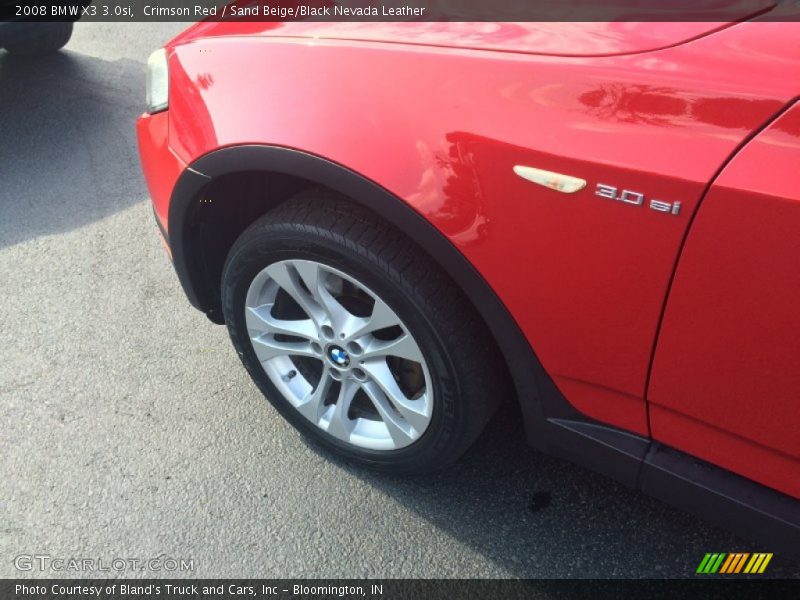 Crimson Red / Sand Beige/Black Nevada Leather 2008 BMW X3 3.0si