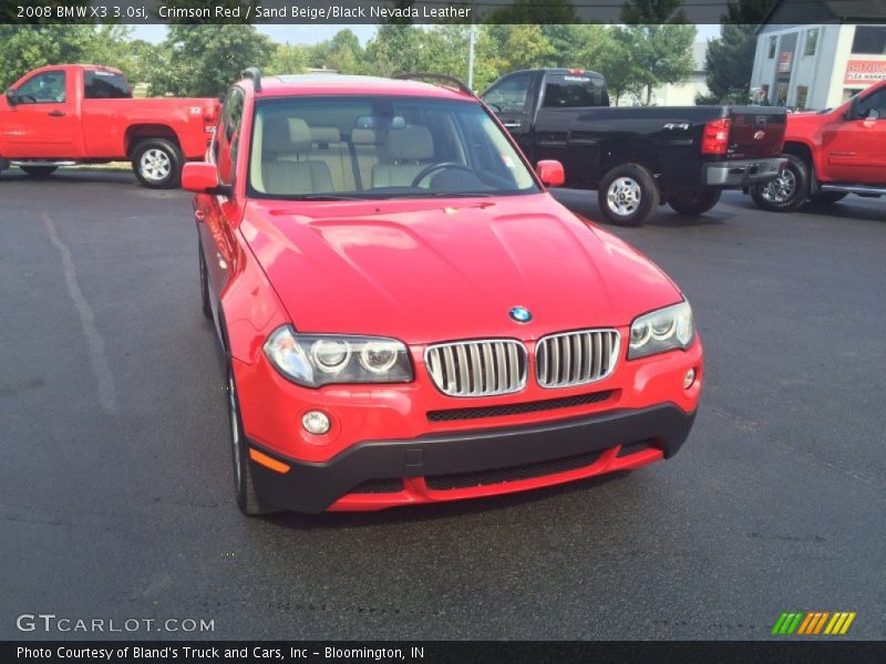 Crimson Red / Sand Beige/Black Nevada Leather 2008 BMW X3 3.0si