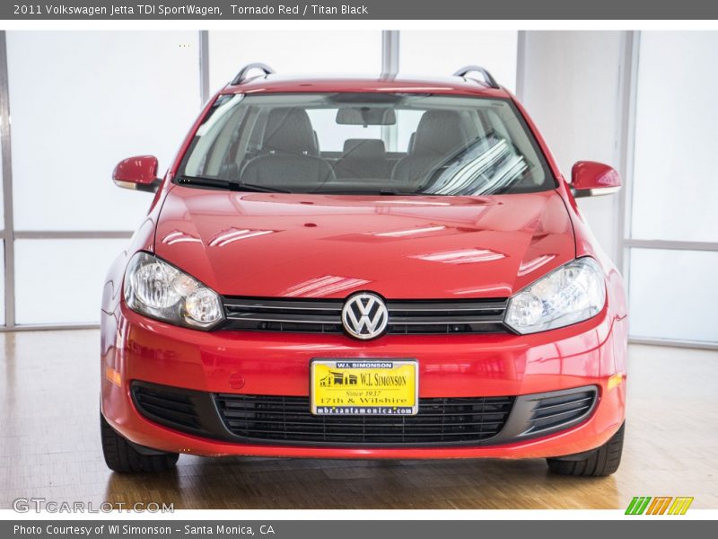 Tornado Red / Titan Black 2011 Volkswagen Jetta TDI SportWagen