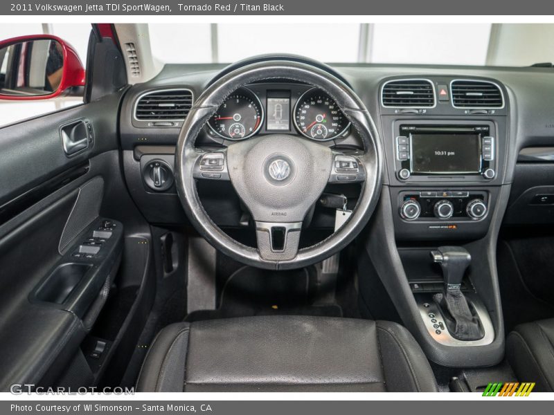 Tornado Red / Titan Black 2011 Volkswagen Jetta TDI SportWagen