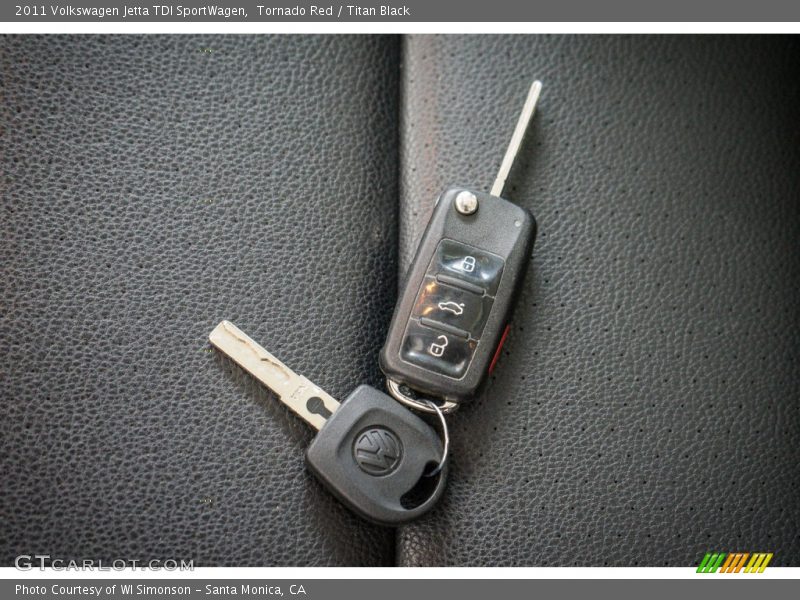Tornado Red / Titan Black 2011 Volkswagen Jetta TDI SportWagen