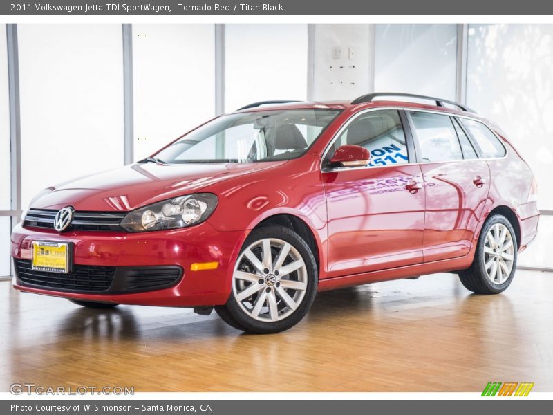 Tornado Red / Titan Black 2011 Volkswagen Jetta TDI SportWagen