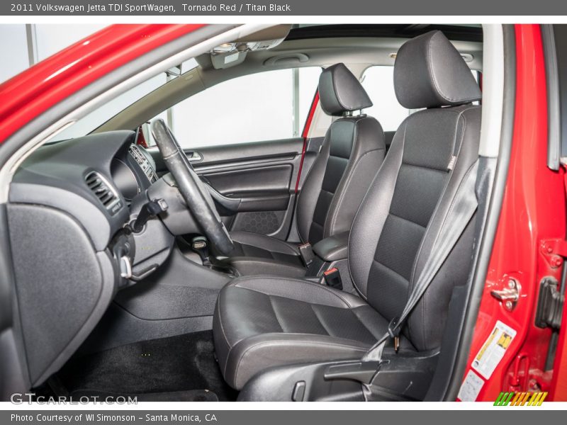 Tornado Red / Titan Black 2011 Volkswagen Jetta TDI SportWagen