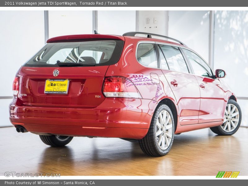 Tornado Red / Titan Black 2011 Volkswagen Jetta TDI SportWagen