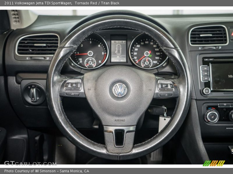 Tornado Red / Titan Black 2011 Volkswagen Jetta TDI SportWagen