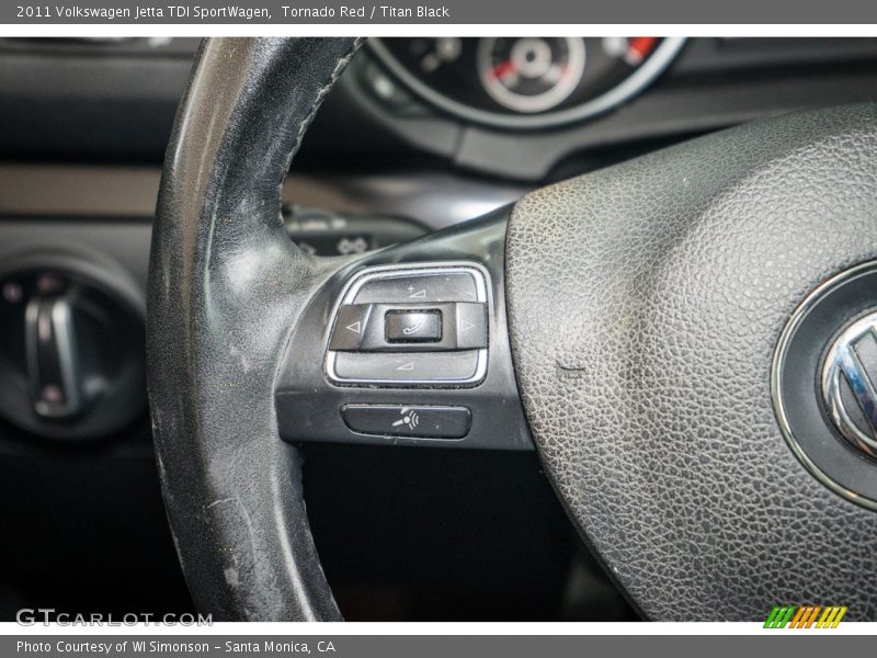 Tornado Red / Titan Black 2011 Volkswagen Jetta TDI SportWagen