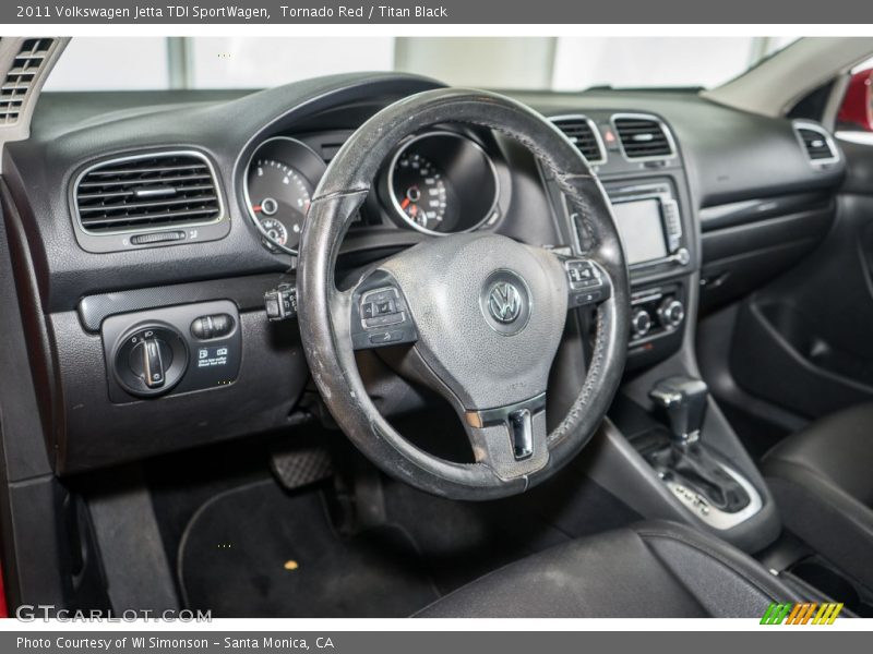Tornado Red / Titan Black 2011 Volkswagen Jetta TDI SportWagen