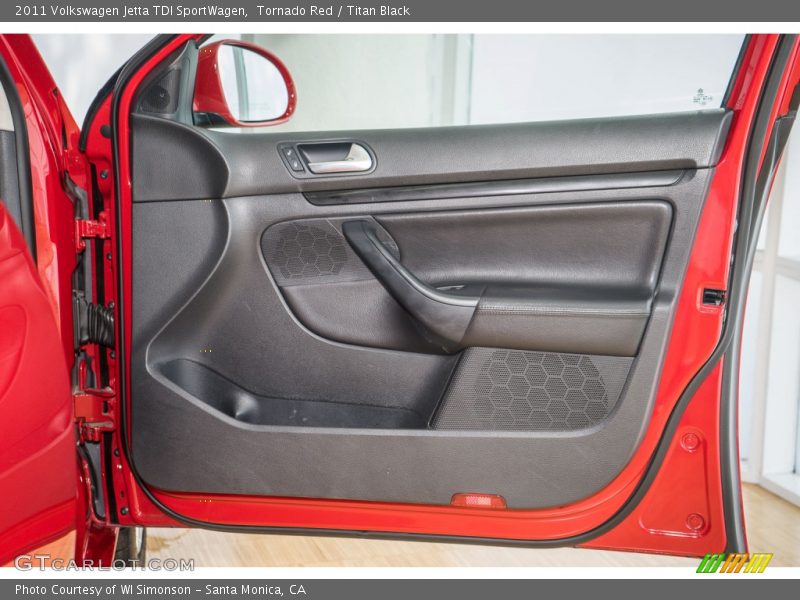 Tornado Red / Titan Black 2011 Volkswagen Jetta TDI SportWagen