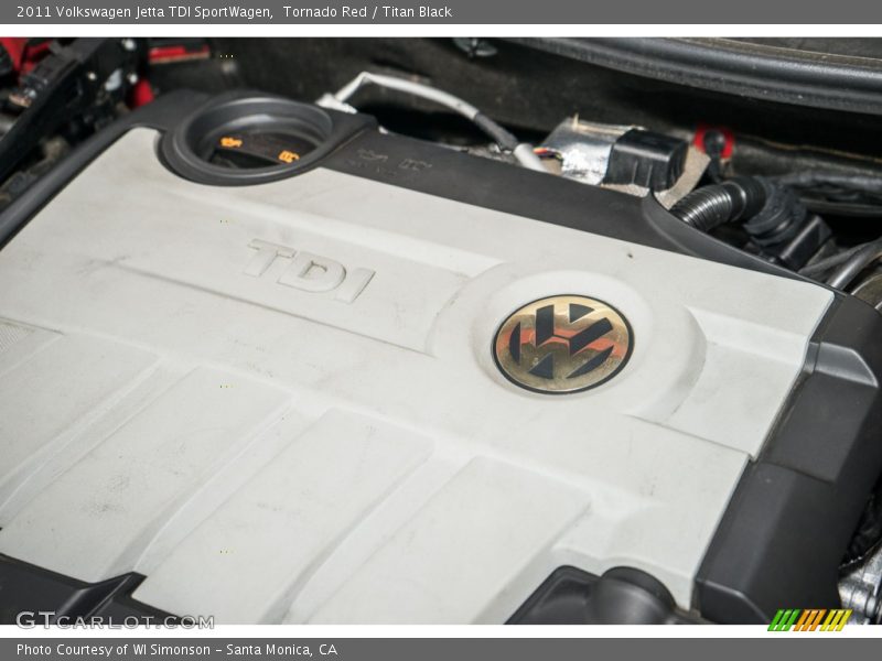 Tornado Red / Titan Black 2011 Volkswagen Jetta TDI SportWagen