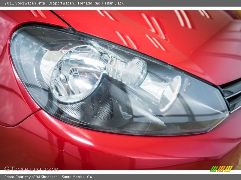 Tornado Red / Titan Black 2011 Volkswagen Jetta TDI SportWagen