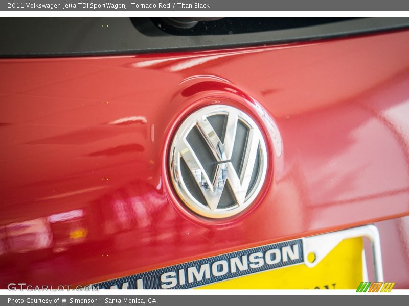 Tornado Red / Titan Black 2011 Volkswagen Jetta TDI SportWagen