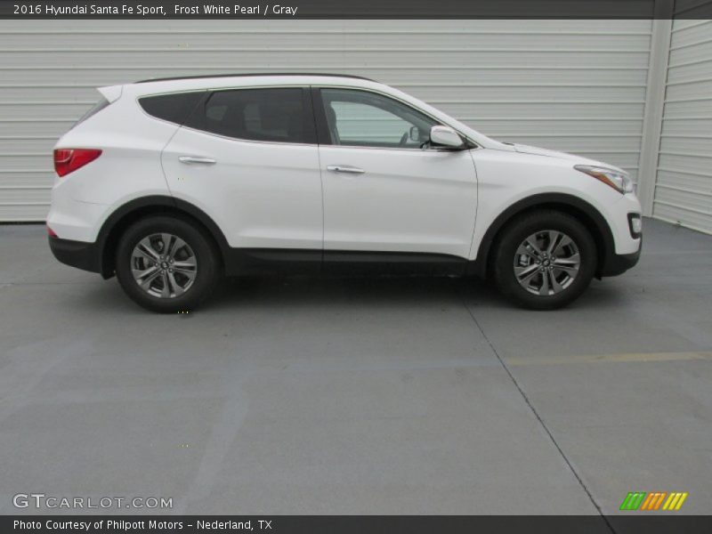 Frost White Pearl / Gray 2016 Hyundai Santa Fe Sport
