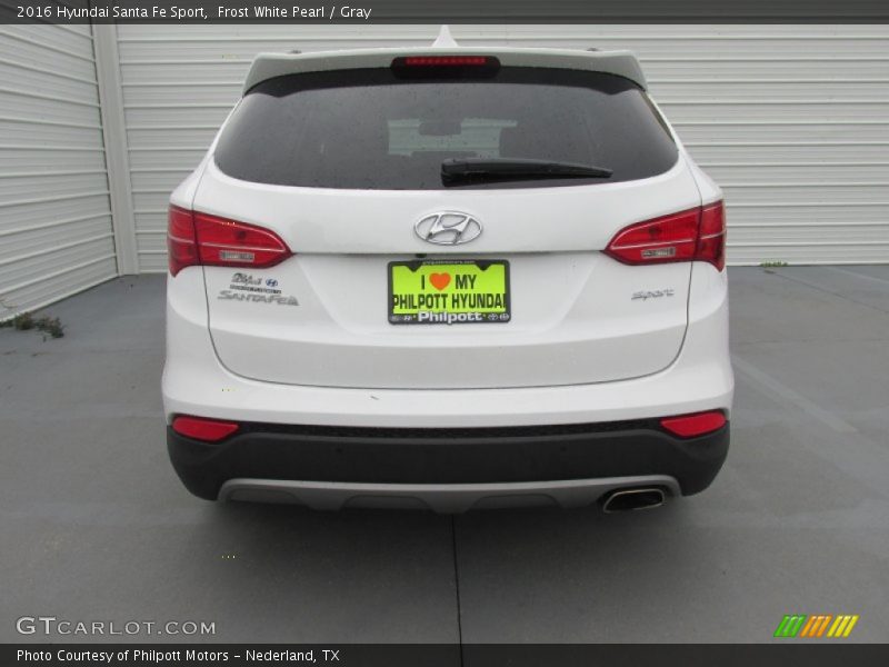 Frost White Pearl / Gray 2016 Hyundai Santa Fe Sport