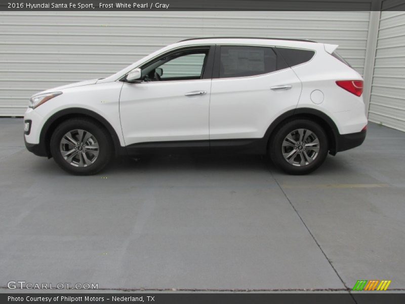 Frost White Pearl / Gray 2016 Hyundai Santa Fe Sport