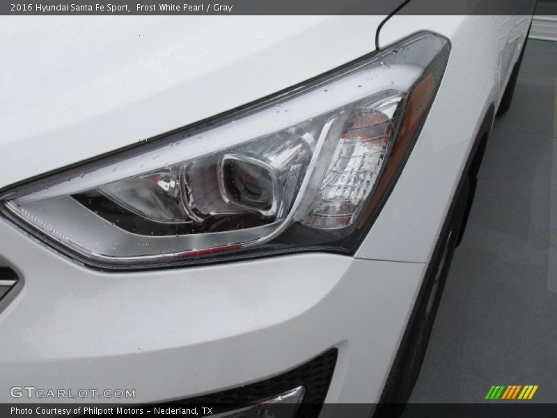 Frost White Pearl / Gray 2016 Hyundai Santa Fe Sport