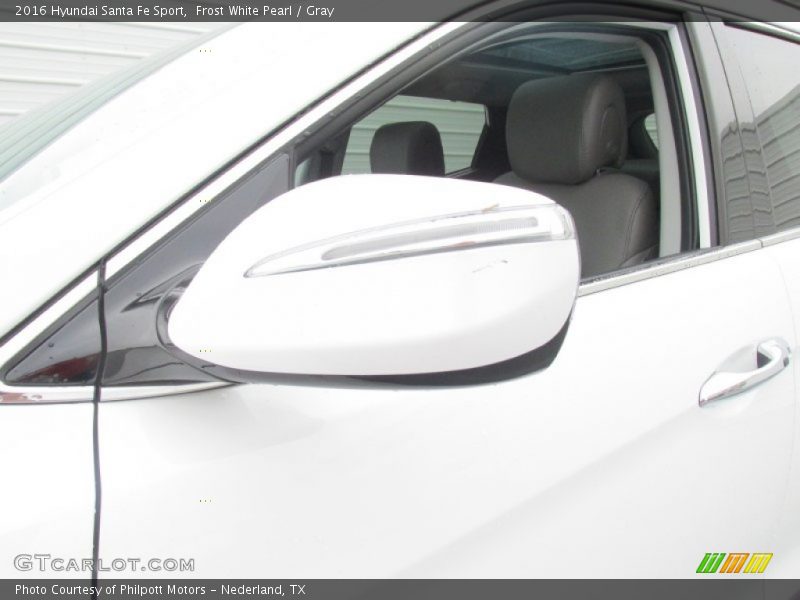 Frost White Pearl / Gray 2016 Hyundai Santa Fe Sport