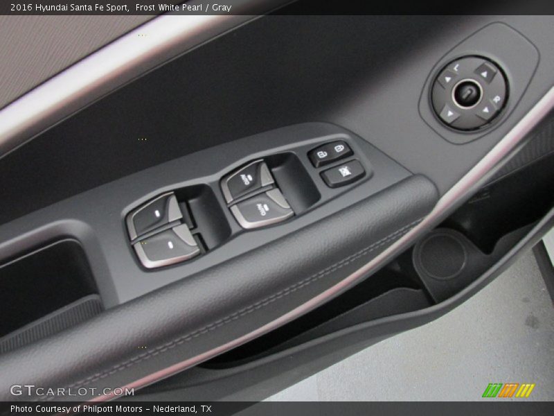 Frost White Pearl / Gray 2016 Hyundai Santa Fe Sport