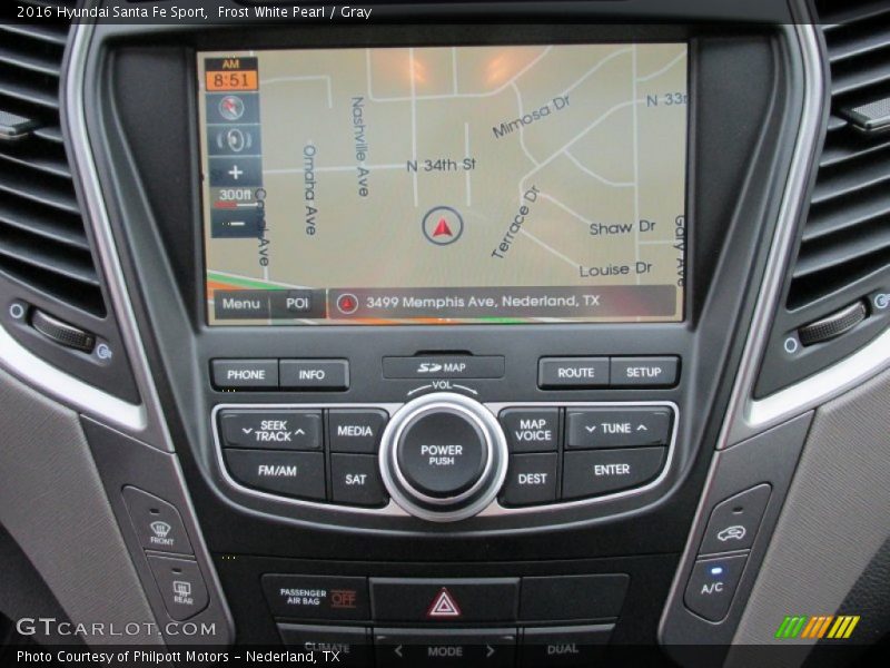 Navigation of 2016 Santa Fe Sport 