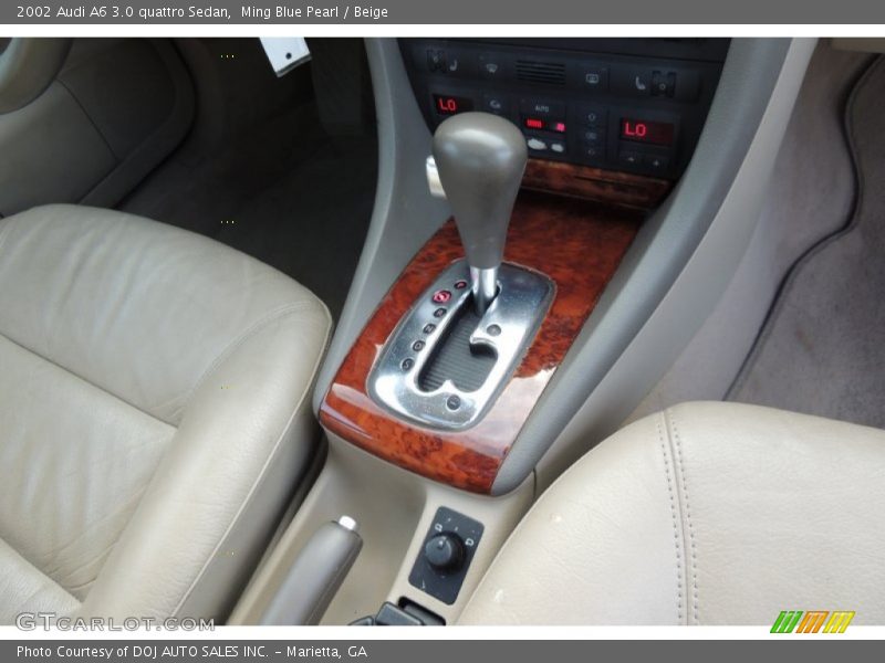 Ming Blue Pearl / Beige 2002 Audi A6 3.0 quattro Sedan