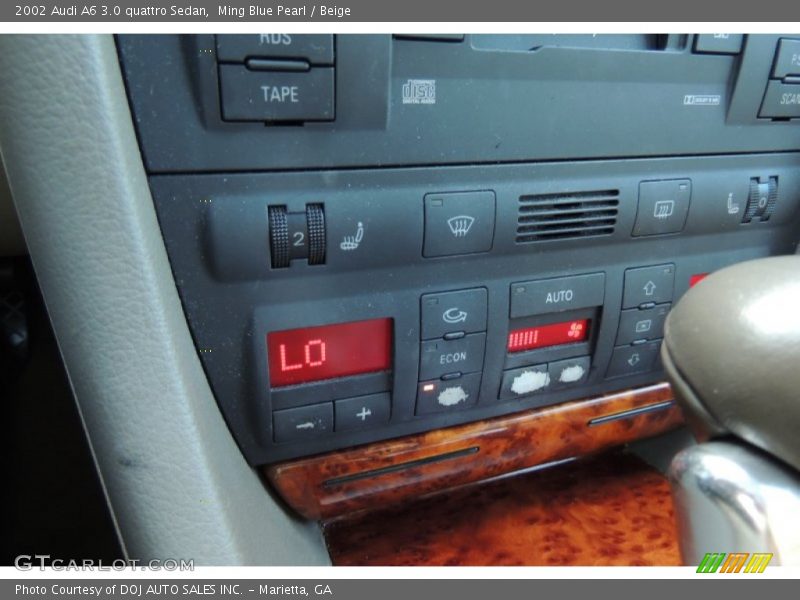 Ming Blue Pearl / Beige 2002 Audi A6 3.0 quattro Sedan