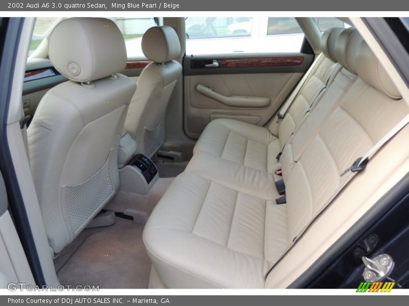 Ming Blue Pearl / Beige 2002 Audi A6 3.0 quattro Sedan