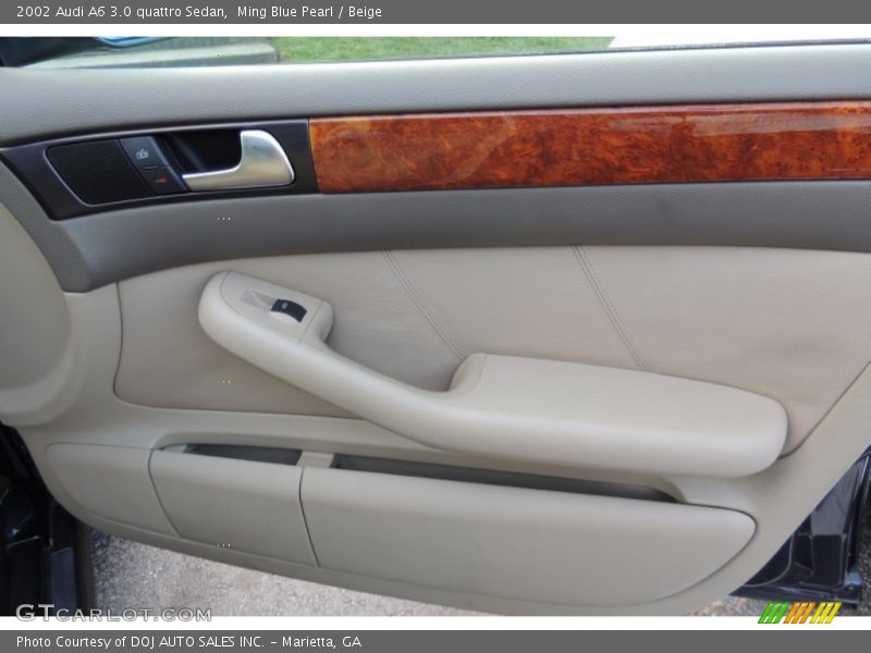Ming Blue Pearl / Beige 2002 Audi A6 3.0 quattro Sedan