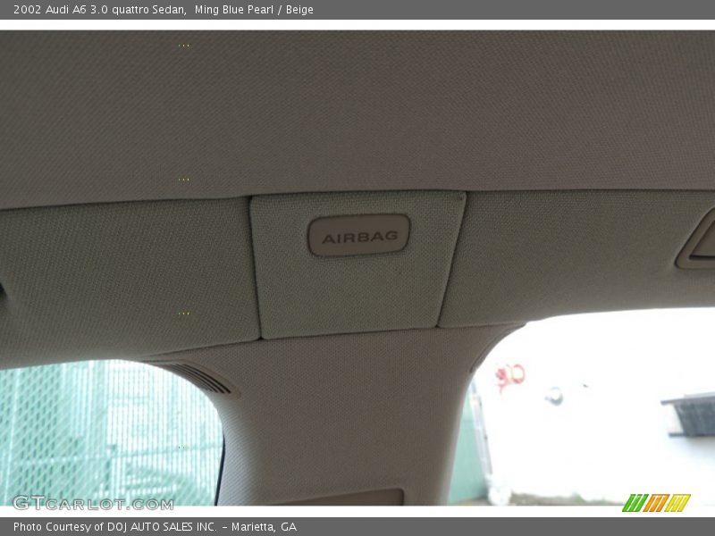 Ming Blue Pearl / Beige 2002 Audi A6 3.0 quattro Sedan