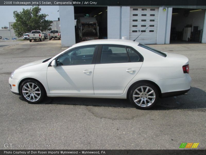 Campanella White / Art Grey 2008 Volkswagen Jetta S Sedan