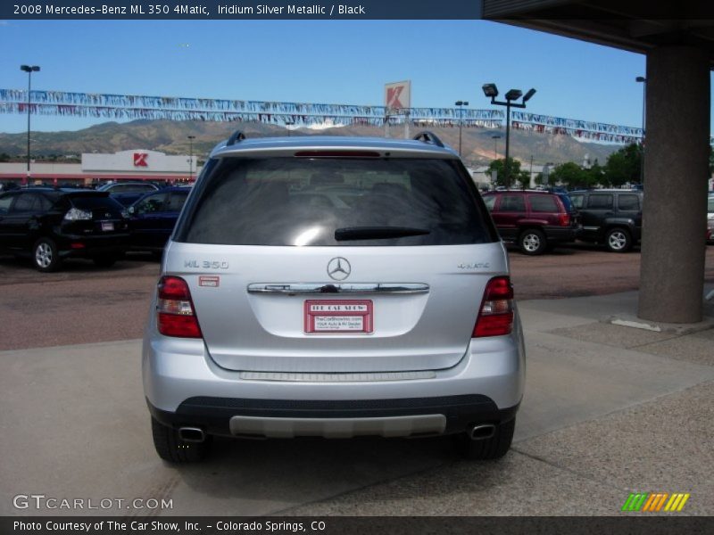 Iridium Silver Metallic / Black 2008 Mercedes-Benz ML 350 4Matic