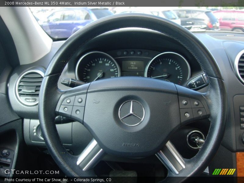 Iridium Silver Metallic / Black 2008 Mercedes-Benz ML 350 4Matic